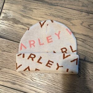 Stylish Varley Beanie with Pink and Brown Accents